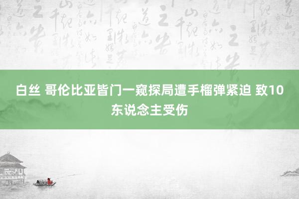 白丝 哥伦比亚皆门一窥探局遭手榴弹紧迫 致10东说念主受伤