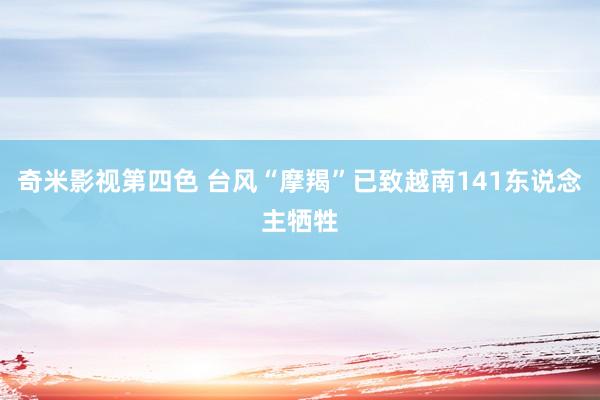 奇米影视第四色 台风“摩羯”已致越南141东说念主牺牲