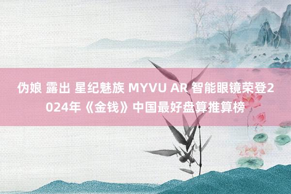 伪娘 露出 星纪魅族 MYVU AR 智能眼镜荣登2024年《金钱》中国最好盘算推算榜