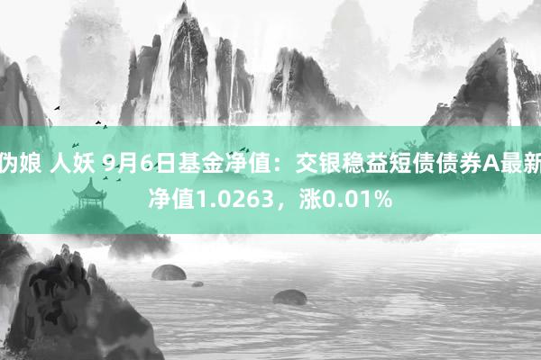 伪娘 人妖 9月6日基金净值：交银稳益短债债券A最新净值1.0263，涨0.01%