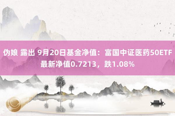 伪娘 露出 9月20日基金净值：富国中证医药50ETF最新净值0.7213，跌1.08%