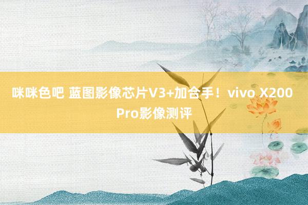 咪咪色吧 蓝图影像芯片V3+加合手！vivo X200 Pro影像测评