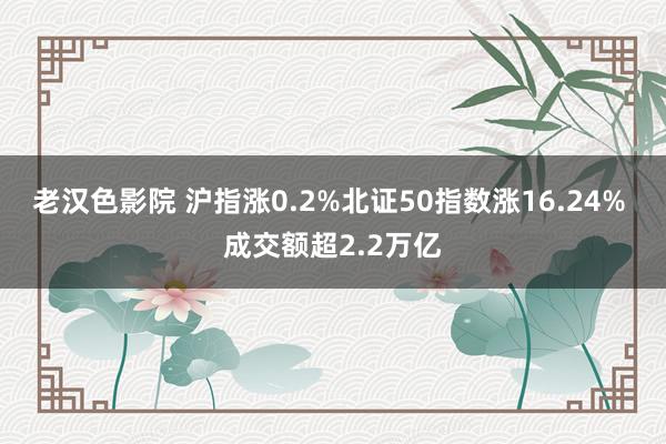 老汉色影院 沪指涨0.2%北证50指数涨16.24% 成交额超2.2万亿