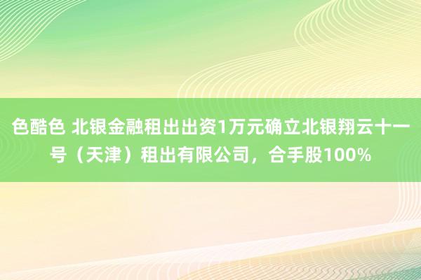 色酷色 北银金融租出出资1万元确立北银翔云十一号（天津）租出有限公司，合手股100%