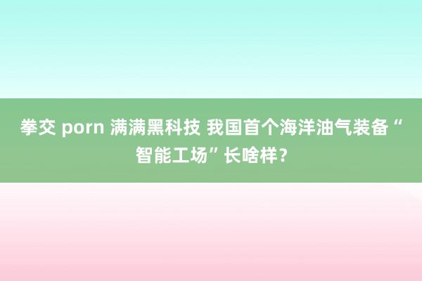 拳交 porn 满满黑科技 我国首个海洋油气装备“智能工场”长啥样？