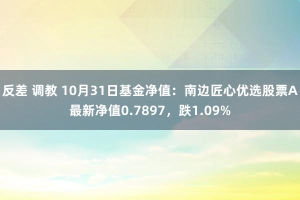 反差 调教 10月31日基金净值：南边匠心优选股票A最新净值0.7897，跌1.09%