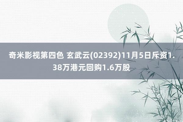 奇米影视第四色 玄武云(02392)11月5日斥资1.38万港元回购1.6万股