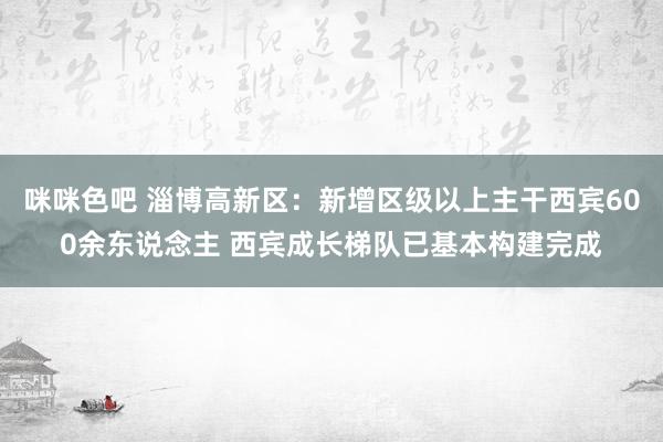 咪咪色吧 淄博高新区：新增区级以上主干西宾600余东说念主 西宾成长梯队已基本构建完成