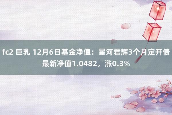 fc2 巨乳 12月6日基金净值：星河君辉3个月定开债最新净值1.0482，涨0.3%