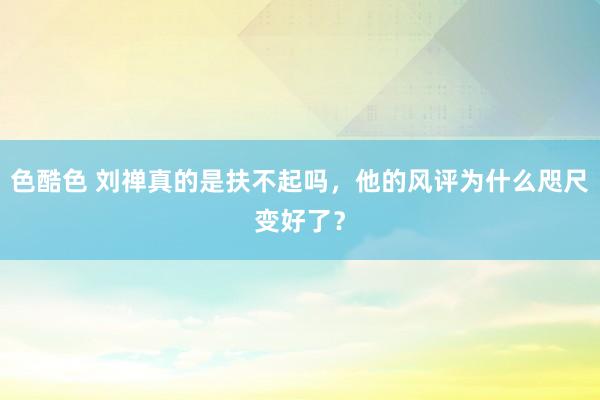 色酷色 刘禅真的是扶不起吗，他的风评为什么咫尺变好了？