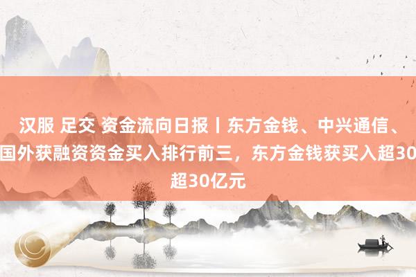 汉服 足交 资金流向日报丨东方金钱、中兴通信、中芯国外获融资资金买入排行前三，东方金钱获买入超30亿元