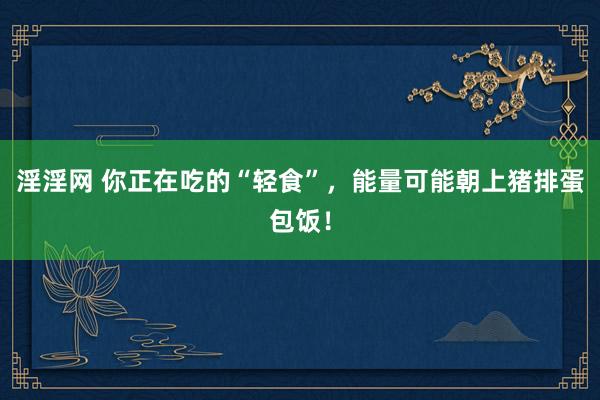 淫淫网 你正在吃的“轻食”，能量可能朝上猪排蛋包饭！