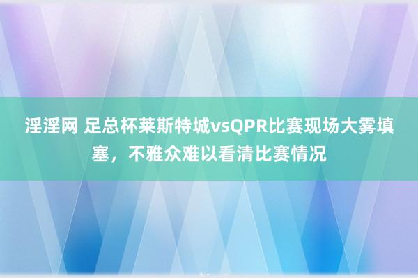 淫淫网 足总杯莱斯特城vsQPR比赛现场大雾填塞，不雅众难以看清比赛情况