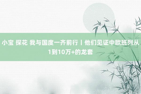 小宝 探花 我与国度一齐前行丨他们见证中欧班列从1到10万+的龙套